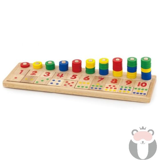 Дървена играчка - да броим и учим числата, Viga Toys