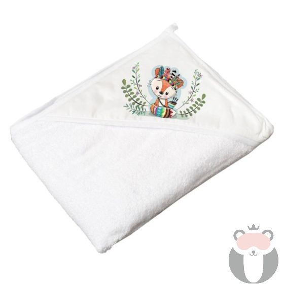 Tega Baby  Бебешка хавлия с качулка Wild&Free Little Fox 80х80 см.