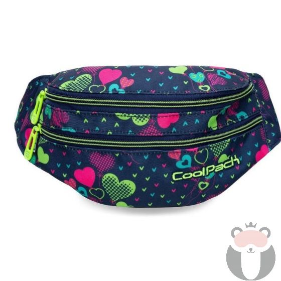  COOLPACK  Чанта за кръста MADISON - LIME HEARTS
