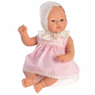Кукла-бебе Коке с розова рокля с дантели, Asi dolls
