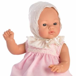 Кукла-бебе Коке с розова рокля с дантели, Asi dolls