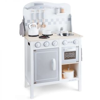 Детска дървена кухня бяло и сиво - Лукс New classic toys