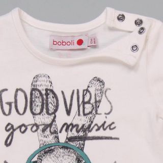 Boboli бебешка блузка за момиче good vibes Never Alone 12м/80см