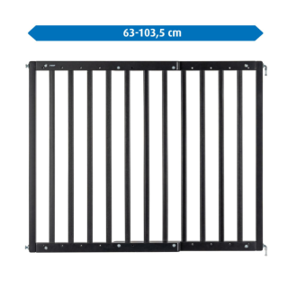 Универсална преграда за врата/стълби с пробиване Reer 46141, Черна