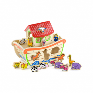 Ноевият ковчег - дървени сортери и кубчета Viga toys