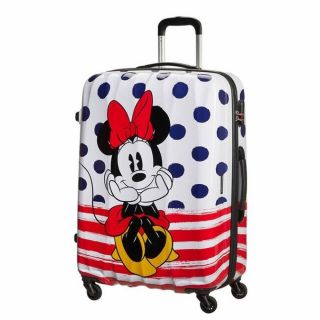 American Tourister Детски куфар за път 75см Disney Legends Minnie Сини точки