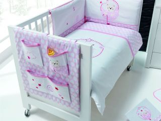 Interbaby универсален детски спален комплект 3ч. Мече& Луна , 60x120см, 70x140см