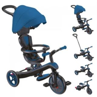Globber Триколка 4 в 1 EXPLORER TRIKE със сенник в кралско син цвят