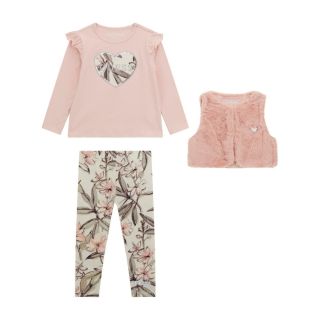 Guess Детски комплект за момиче 3 части PINK ROSES