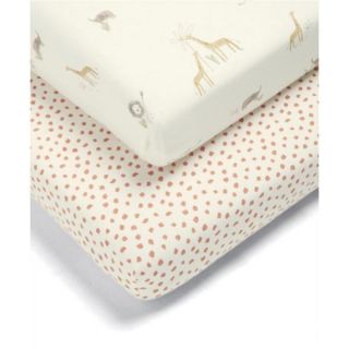 Mamas & Papas Долен чаршаф с ластик за легло 2 броя 70x142см - Daisy