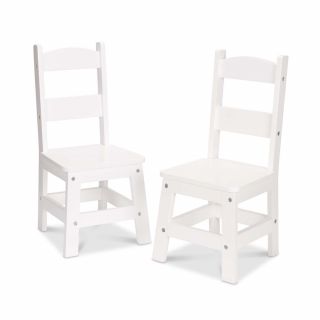  Melissa&Doug Дървен стол бял 2 бр. 40220
