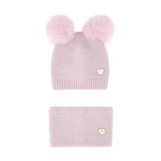 Guess Комплект шал и шапка BALLET PINK