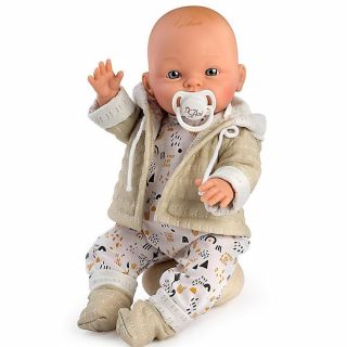 Кукла Алекс бежова жилетка с качулка, Asi dolls