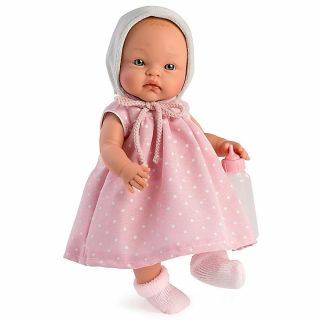 Кукла Алекс, с розова рокля на точки, Asi dolls