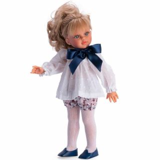 Кукла Сабрина с цветни къси панталони и бяла блуза, Asi dolls