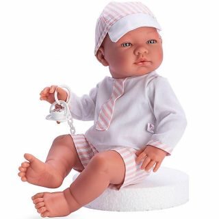 Кукла-бебе Пабло с лятно костюмче и шапка, Asi dolls
