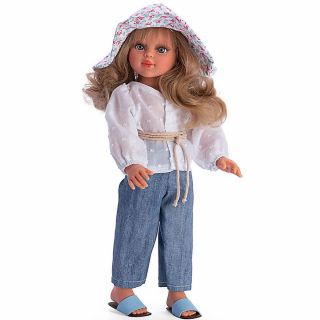 Кукла Сабрина с дънков панталон и бяла блуза, Asi dolls