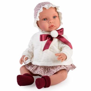 Кукла Лея с червена панделка и помпон, Asi dolls
