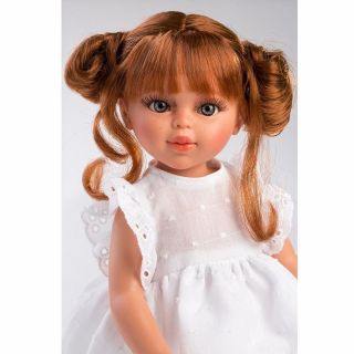Кукла Сабрина, с бяла рокля и розова чанта, Asi dolls