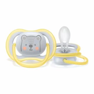 Ортодонтична залъгалка Ultra Air Philips AVENT SCF086/76 с декорация Мече в кутия за стерилизиране