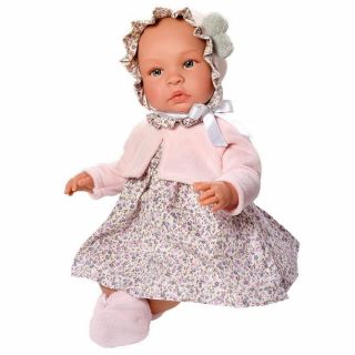 Кукла-бебе Лея с рокля на цветя и палто, Asi dolls
