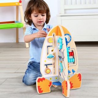 Tooky toy дървена играчка с активности - Ракета