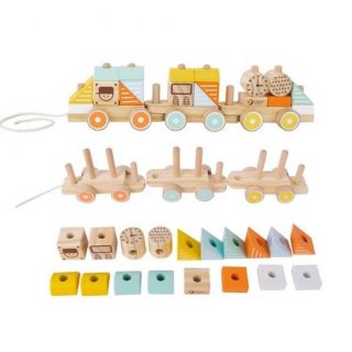 Classic World Детска дървена играчка за дърпане - Влакче
