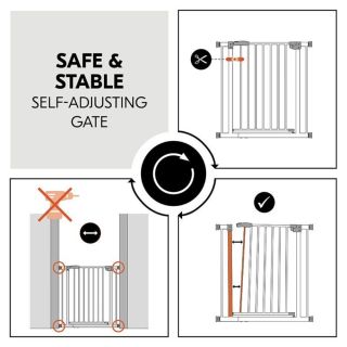 Hauck Предпазна преграда за бебе Clear Step Autoclose 2, White