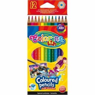 Colorino Акварелни цветни моливи 12 цвята с четка