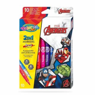  Colorino Двувърхи флумастери The Avengers 10 цвята Disney