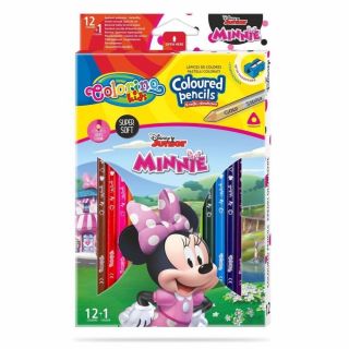 Colorino Цветни моливи 12 +1 цвята и острилка Minnie Mouse Disney