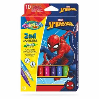  Colorino Двувърхи флумастери 10 цвята Spiderman Disney