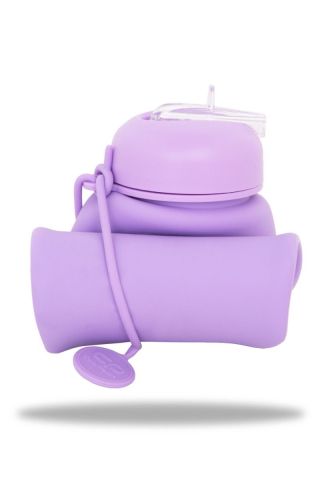 COOLPACK Сгъваема силиконова бутилка PUMP - Powder purple