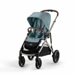 Бебешка количка за близнаци Cybex Gazelle S 2023 шаси Taupe,Sky Blue
