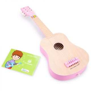 Детска дървена китара в розово от New classic toys