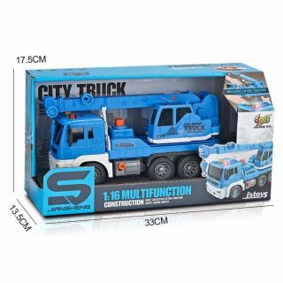 Писта Top Truck Автовоз-куфар с колички и аксесоари, синя