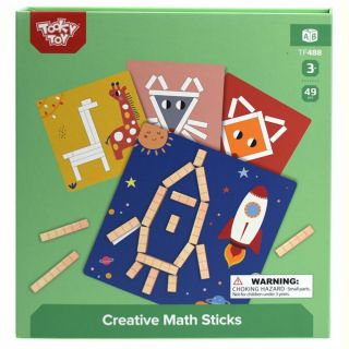 Креативна игра, Рисувай с магнитни математически пръчици, Tooky Toy