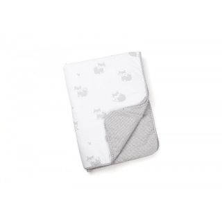 Doomoo Памучно бебешко одеяло Dream, Fox Grey, 75x100см
