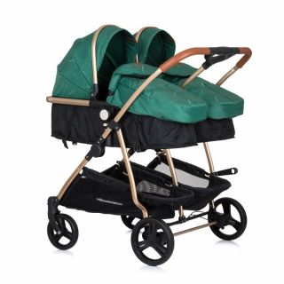 Chipolino Детска количка за близнаци, Дуо смарт, авокадо