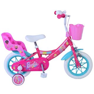 E&L Cycles Детски велосипед с помощни колела, Barbie, 12 инча