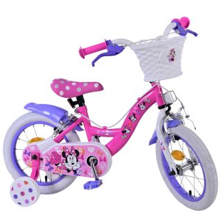 E&L Cycles Детски велосипед с помощни колела, Дисни Мини Маус, 14 инча