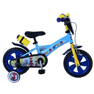 E&L Cycles Детски велосипед с помощни колела, Spidey и приятели, 12 инча