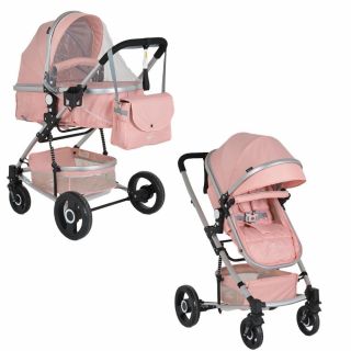 Moni Комбинирана детска количка GIGI, Розова
