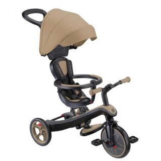Globber Триколка 4 в 1 EXPLORER TRIKE със сенник в бежов цвят