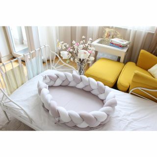 Бебешко гнездо 2в1 Blossom Bay, Сиво райе
