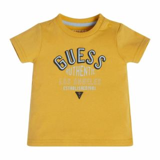 Guess Бебешка тениска за момче, WASHED YELLOW