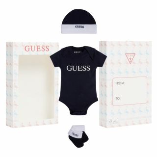 Guess Бебешки подаръчен комплект за изписване 4 части NEWBORN Smart Blue