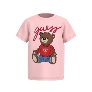 Guess Bear Тениска с мече PINK ROSES