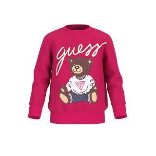 Guess Bear Плътна блуза с мече CHERRY PASSION