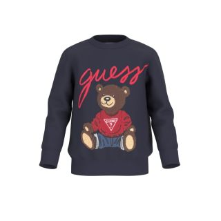 Guess Bear Плътна блуза с мече SMART BLUE